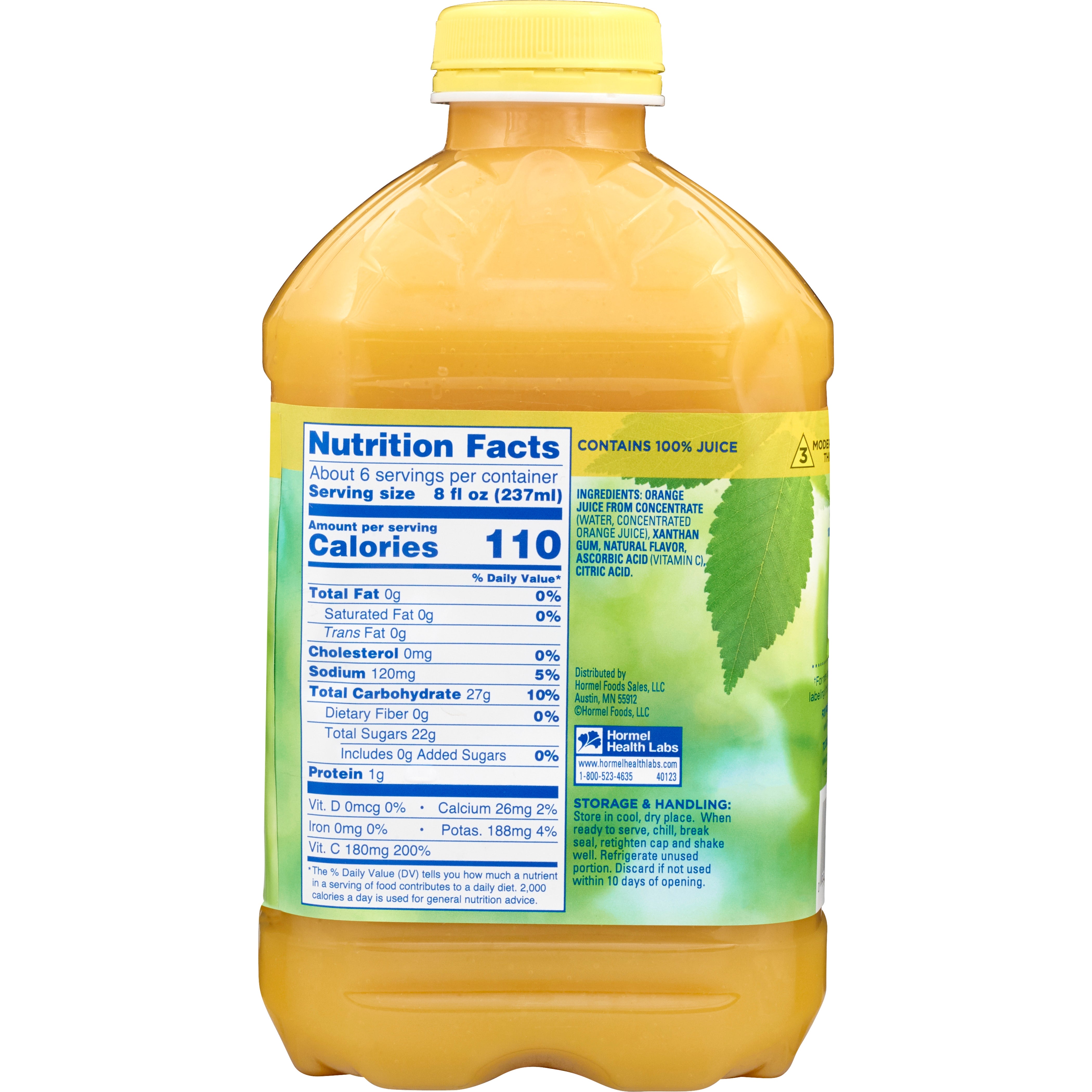 Thickened Beverage Thick & Easy 46 oz. Bottle Orange Flavor Liquid IDDSI Level 3 Moderately Thick/Liquidized, Packaging Type- Each