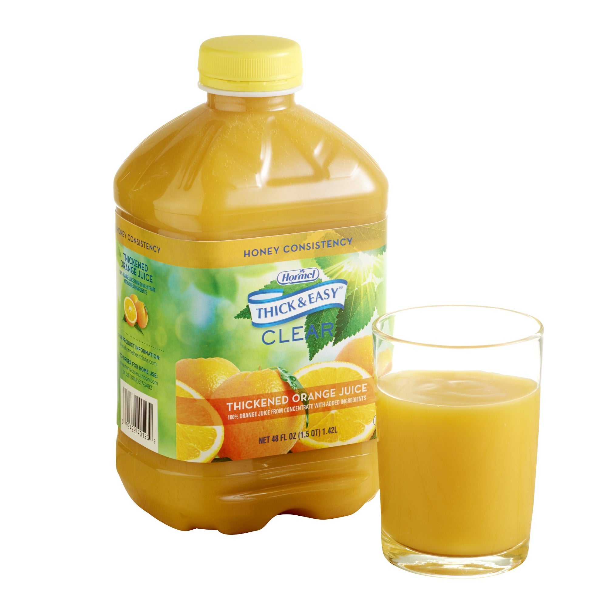 Thickened Beverage Thick & Easy 46 oz. Bottle Orange Flavor Liquid IDDSI Level 3 Moderately Thick/Liquidized, Packaging Type- Each