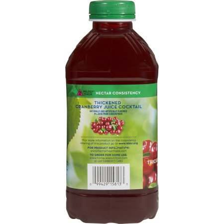 Thickened Beverage Thick & Easy 46 oz. Bottle Cranberry Juice Cocktail Flavor Liquid IDDSI Level 2 Mildly Thick,Packaging Type- Each