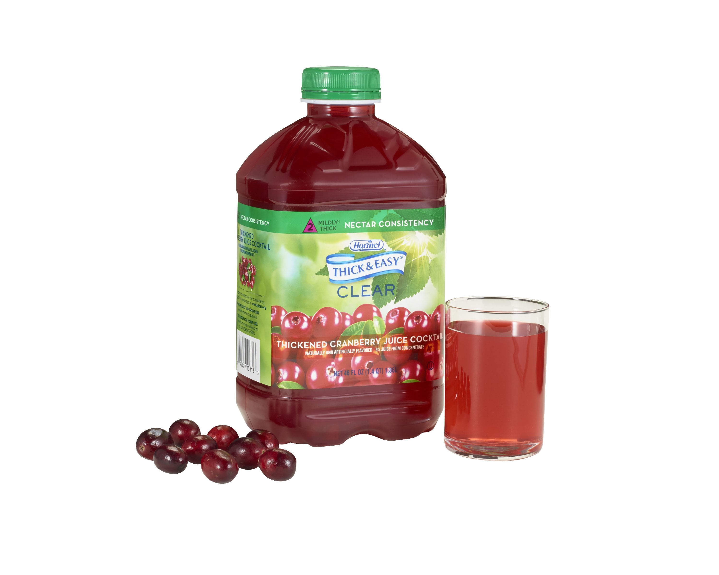 Thickened Beverage Thick & Easy 46 oz. Bottle Cranberry Juice Cocktail Flavor Liquid IDDSI Level 2 Mildly Thick,Packaging Type- Each
