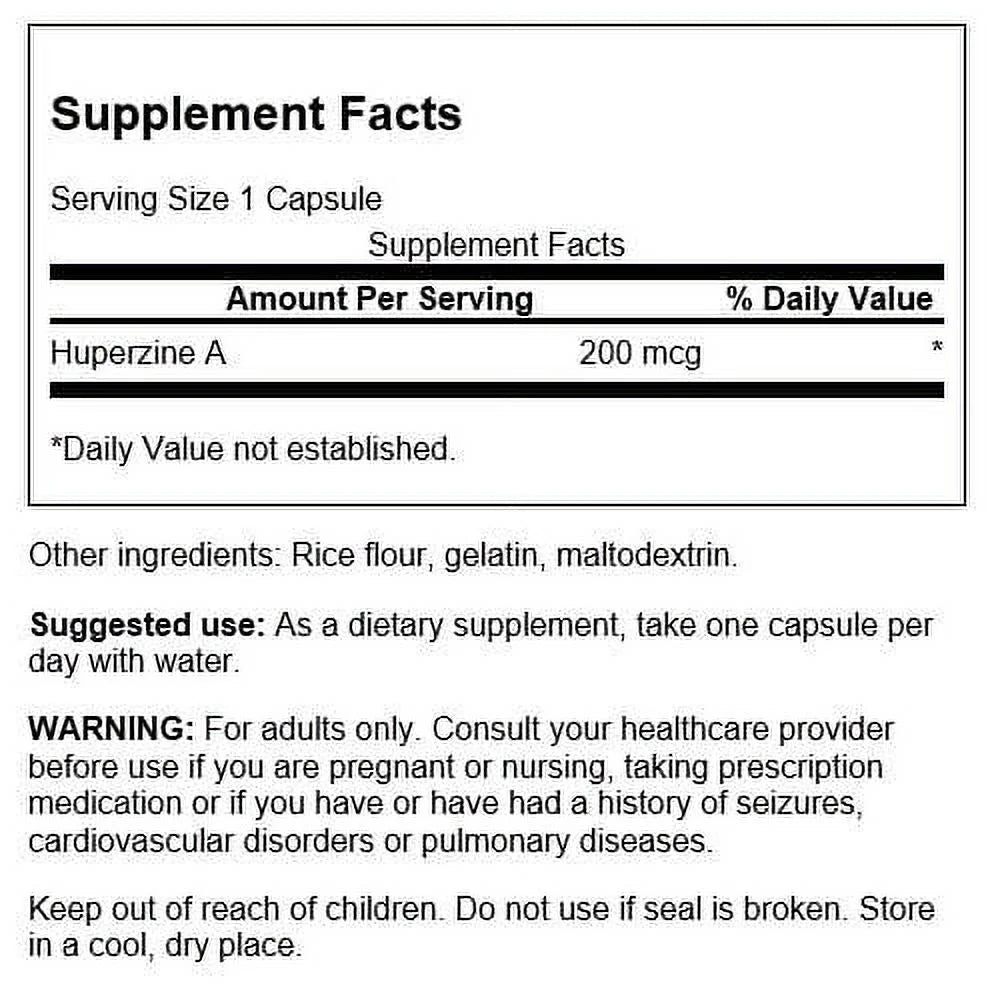 Swanson Huperzine a - Maximum Strength 200 Mcg 30 Caps 4 Pack