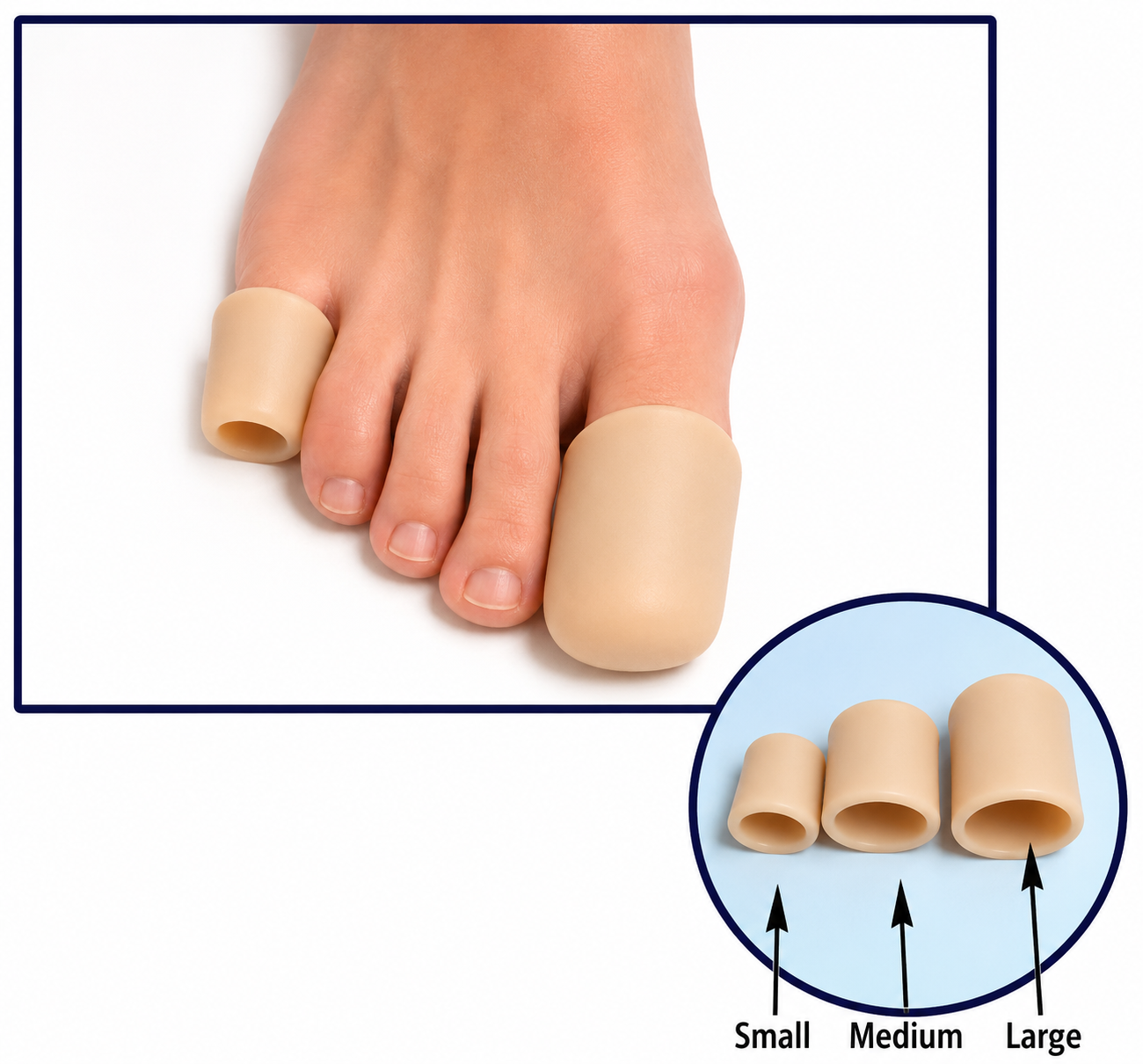 Toe Caps Small Pk/3