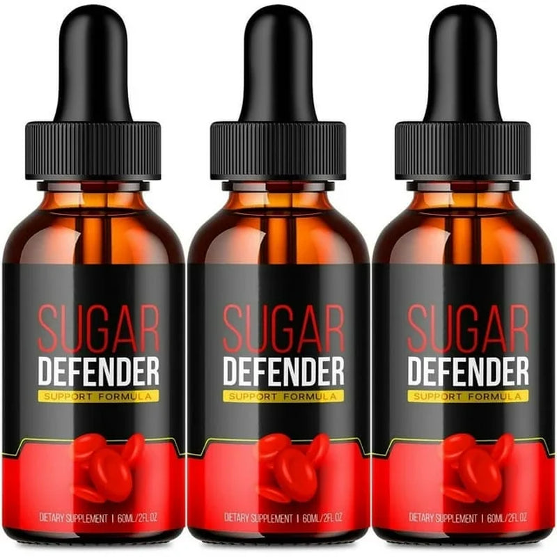 Sugar Defender Drops - Official Formula - Sugar Defender 24, Sugar Defender Liquid, Maximum Strength Sugar Defender Supplement with Hawthorn Berry Organic, Sugar Defender Reviews (3 Pack)