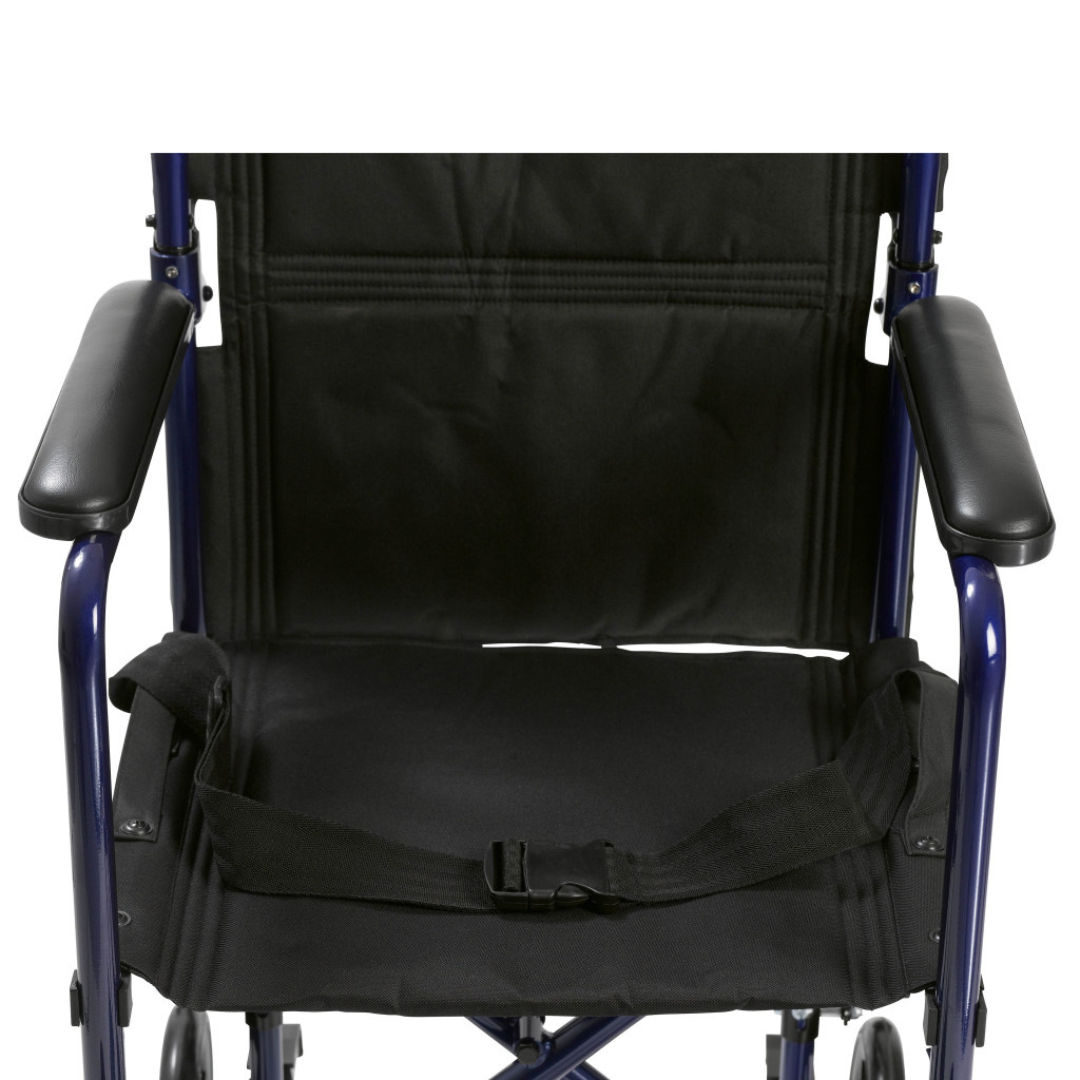Drive ATC17-BL Medical Wheelchair Transport Lightweight Blue 17