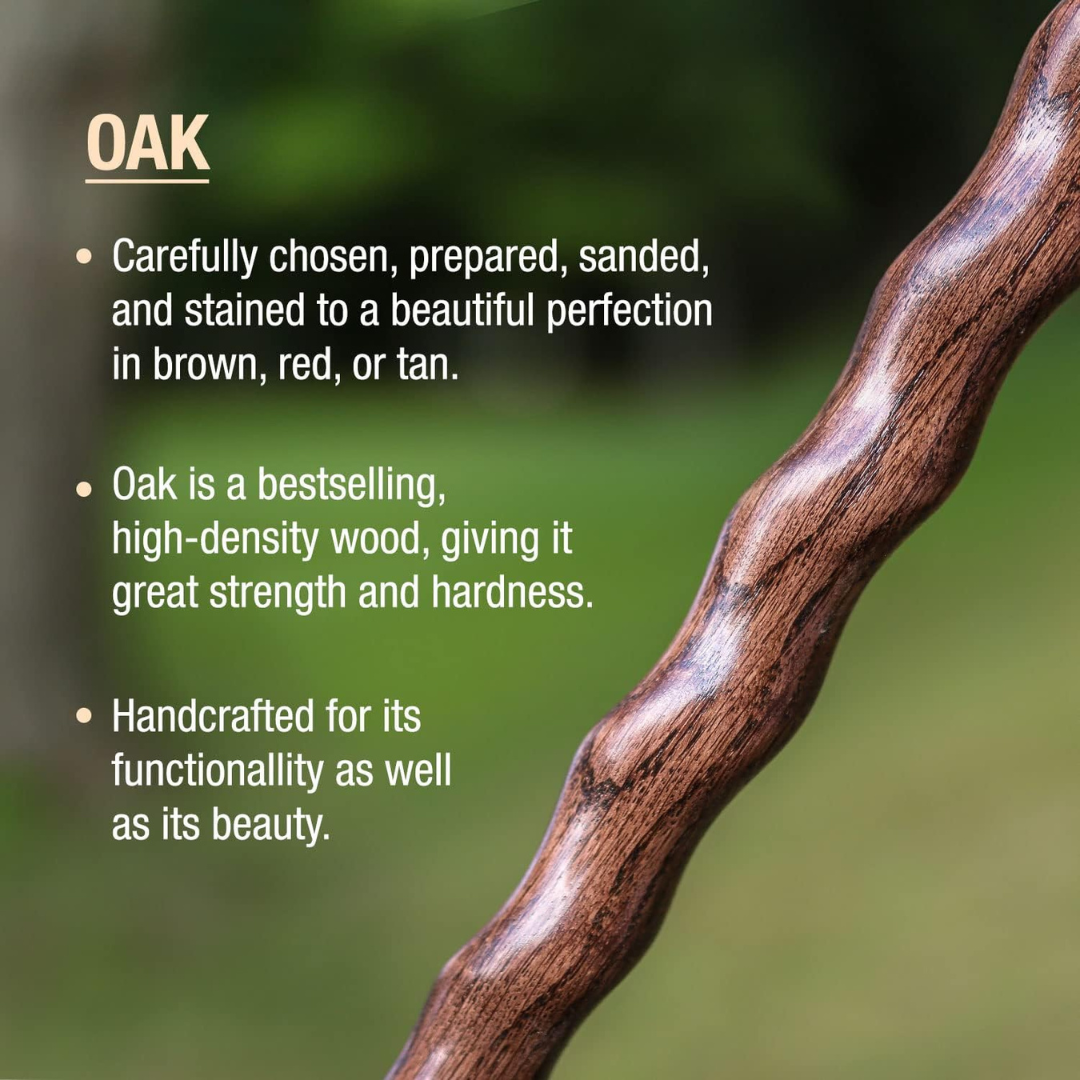 Walking Stick Brazos Twisted Wood 48 Inch Height Red