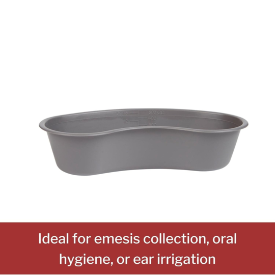 Emesis Basin McKesson Graphite 20 oz. Plastic Single Patient Use, Packaging Type- Case