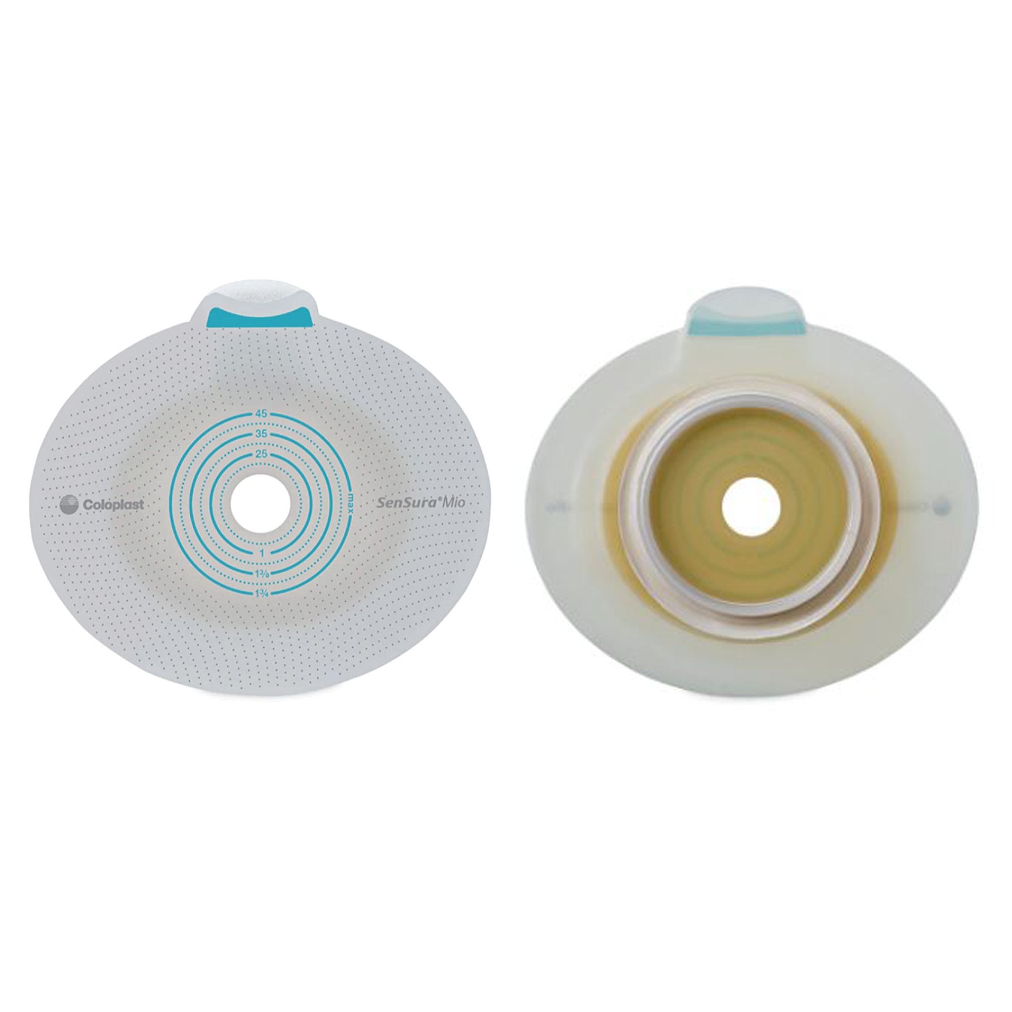 Ostomy Barrier SenSura Mio Click Trim to Fit, Extended Wear Elastic Adhesive 40 mm Flange Green Code System 3/8 to 1-3/8 Inch Opening