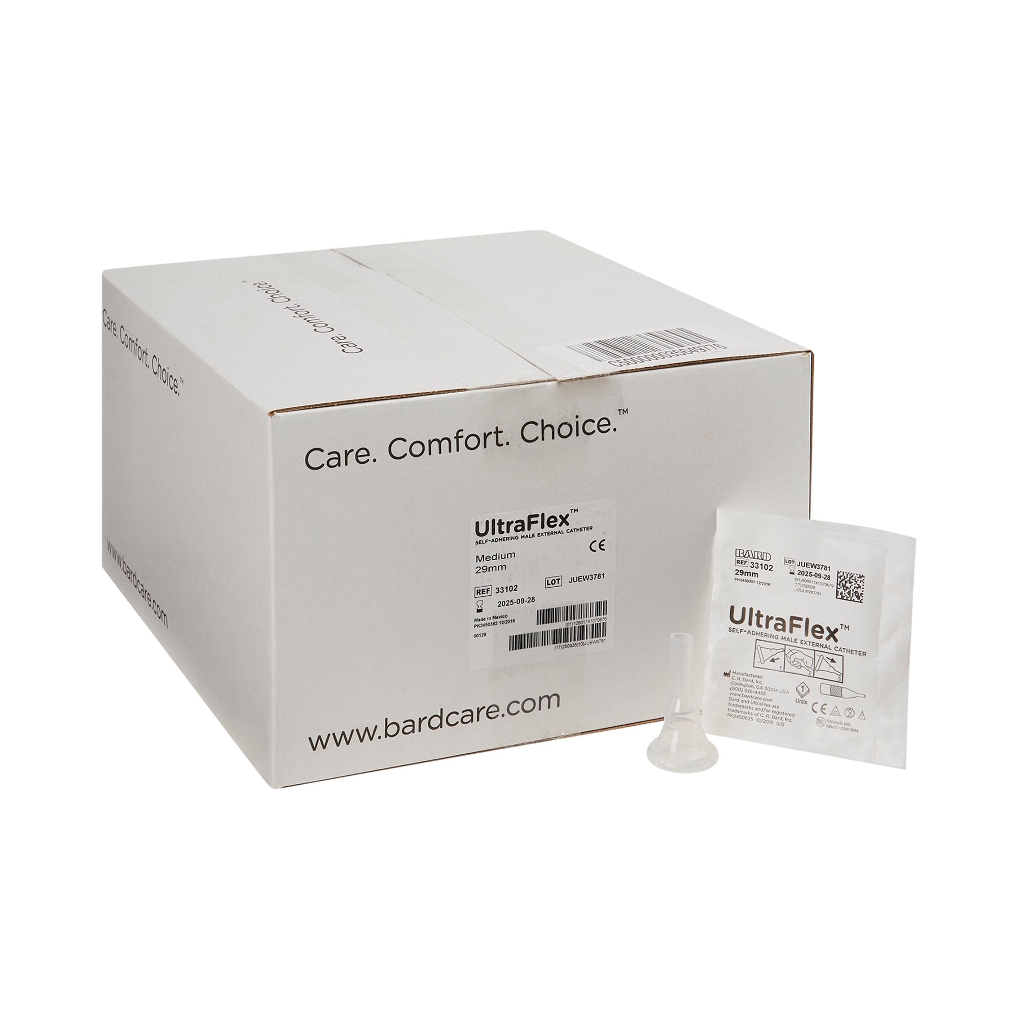 Male External Catheter UltraFlex Self-Adhesive Band Silicone Medium