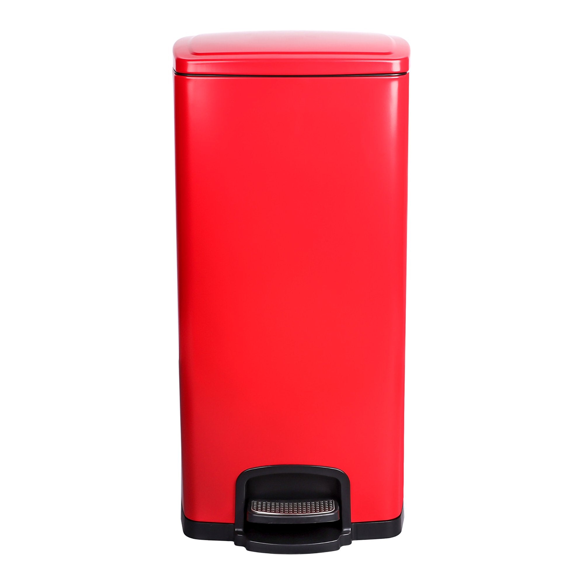 Trash Can McKesson 32 Quart / 8 gal. Red Metal Square