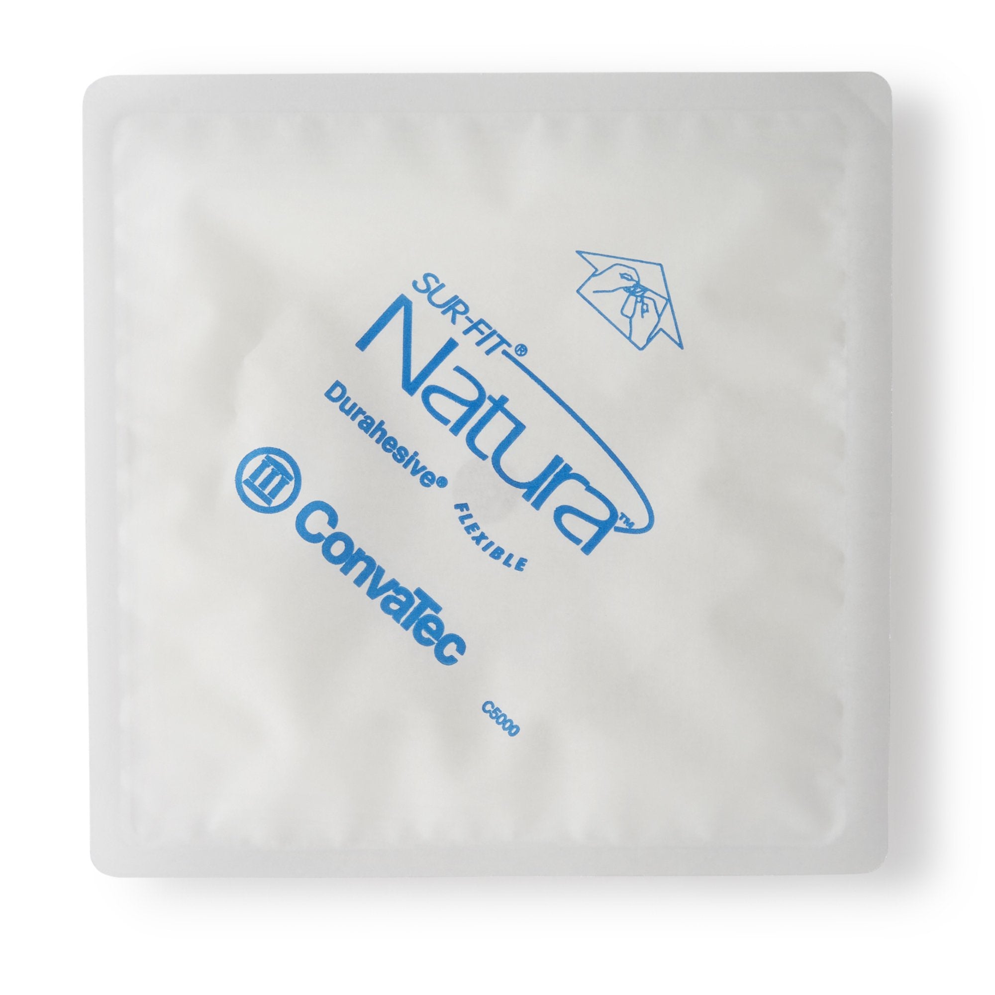 Ostomy Barrier Sur-Fit Natura Trim to Fit, Extended Wear Durahesive Adhesive 57 mm Flange Sur-Fit Natura System Hydrocolloid 1-3/8 to 1-3/4 Inch Opening 5 X 5 Inch