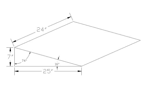 Bed Wedge  Blue   Alex Ortho 24 X24 X 7    Case/2