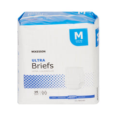 Unisex Adult Incontinence Brief McKesson Ultra Medium Disposable Heavy Absorbency, Packaging Type- Case