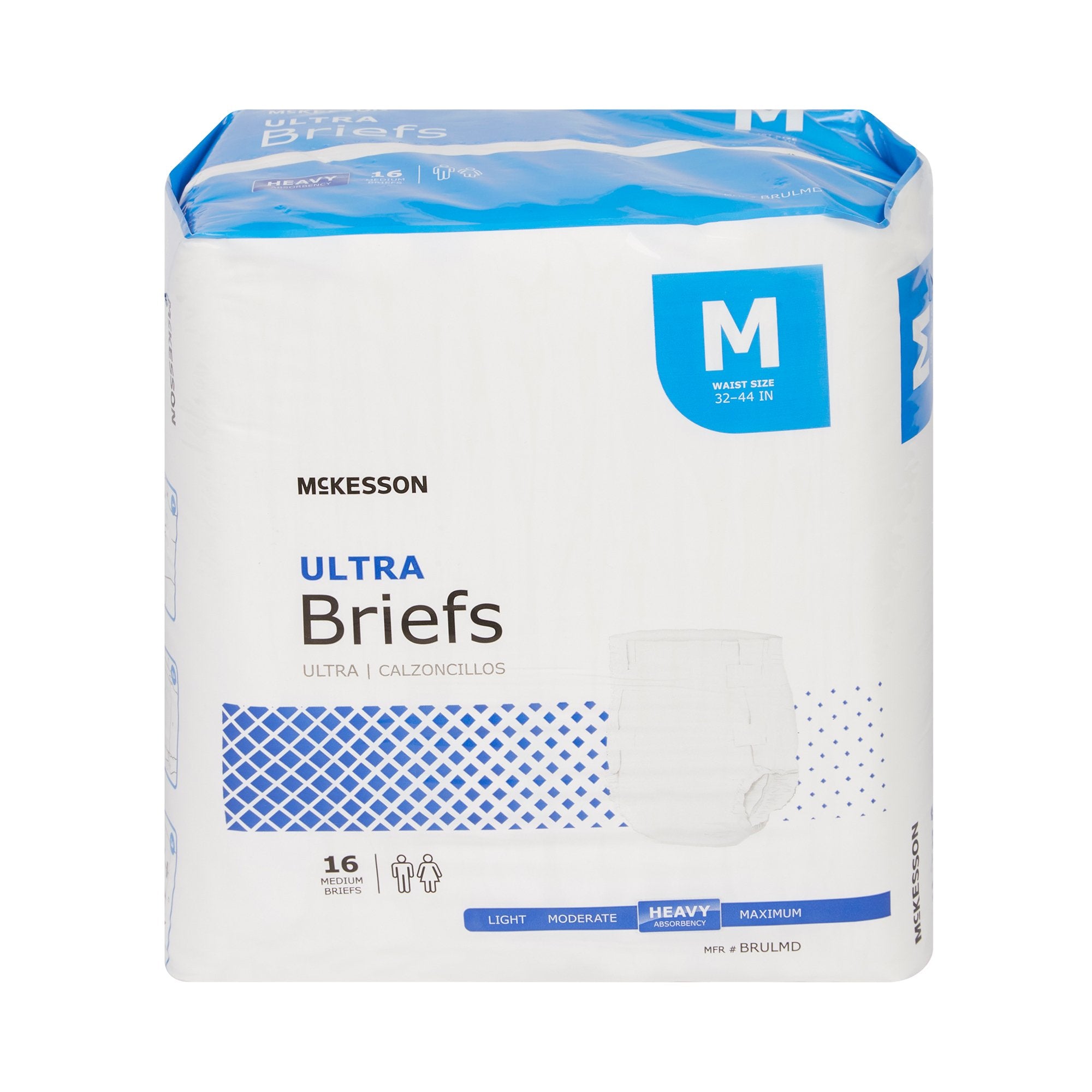 Unisex Adult Incontinence Brief McKesson Ultra Medium Disposable Heavy Absorbency, Packaging Type- Case