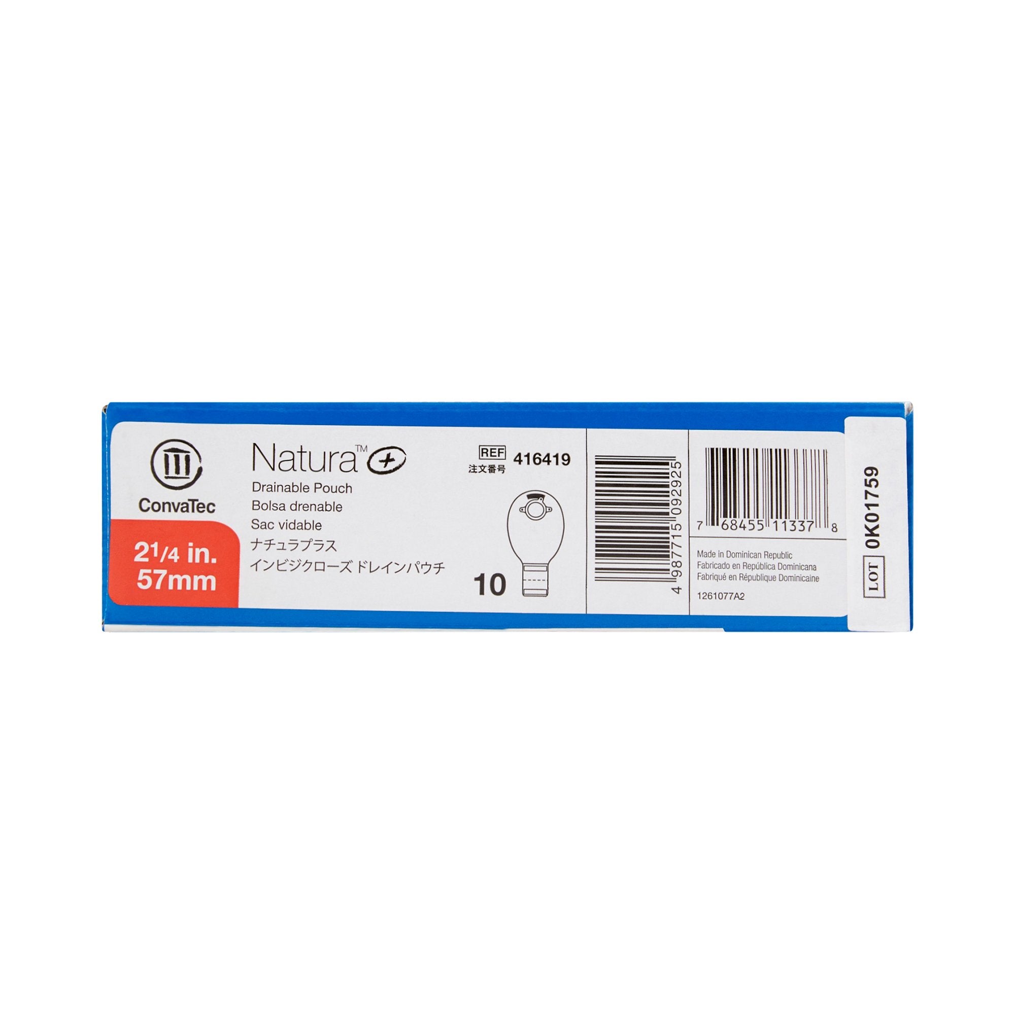 Ostomy Pouch Natura Two-Piece System 12 Inch Length Drainable,Packaging Type- Box