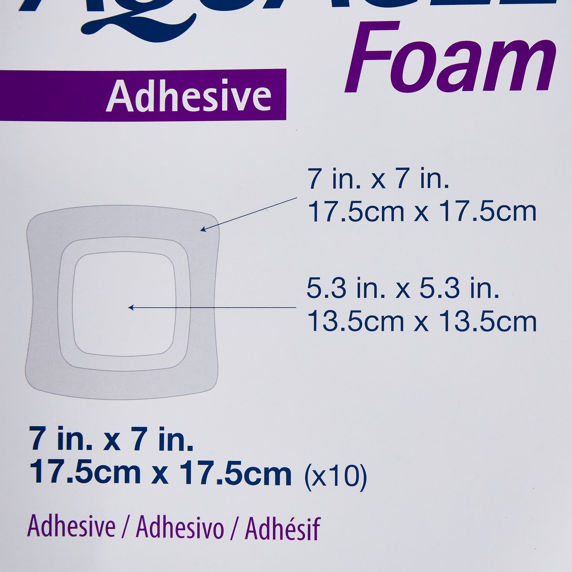 Foam Dressing Aquacel 7 X 7 Inch With Border Waterproof Film Backing Silicone Adhesive Square Sterile,Packaging Type- Box
