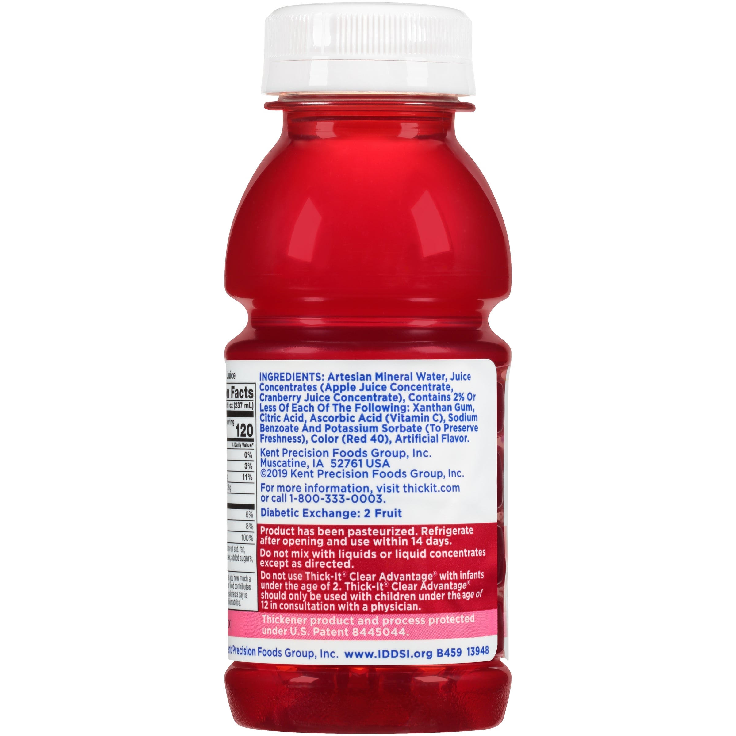 Thickened Beverage Thick-It Clear Advantage 8 oz. Bottle Cranberry Flavor Liquid IDDSI Level 2 Mildly Thick,Packaging Type- Each