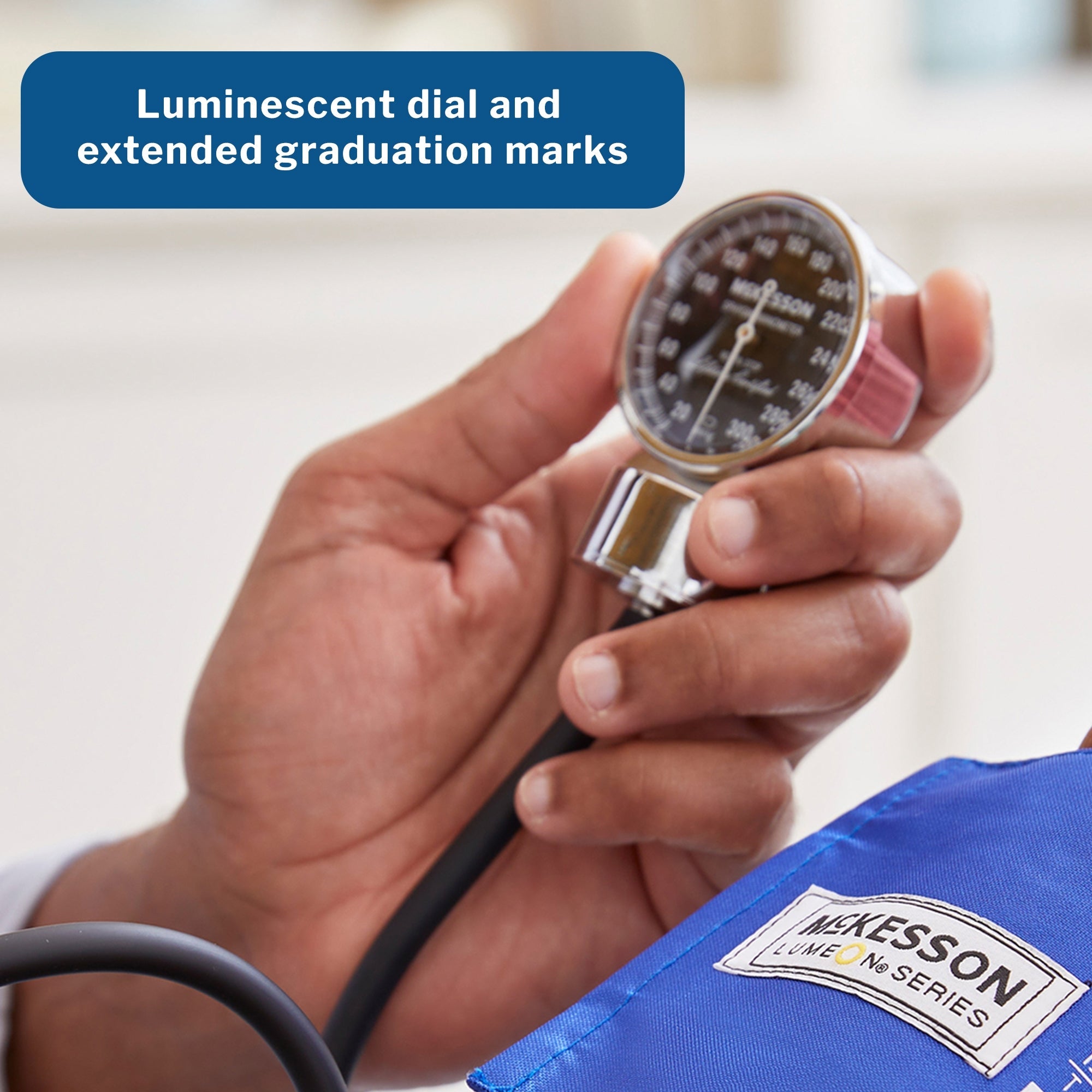 Aneroid Sphygmomanometer Unit McKesson LUMEON Small Adult Cuff Nylon Cuff 19 - 27 cm Pocket Aneroid, Packaging Type- Case