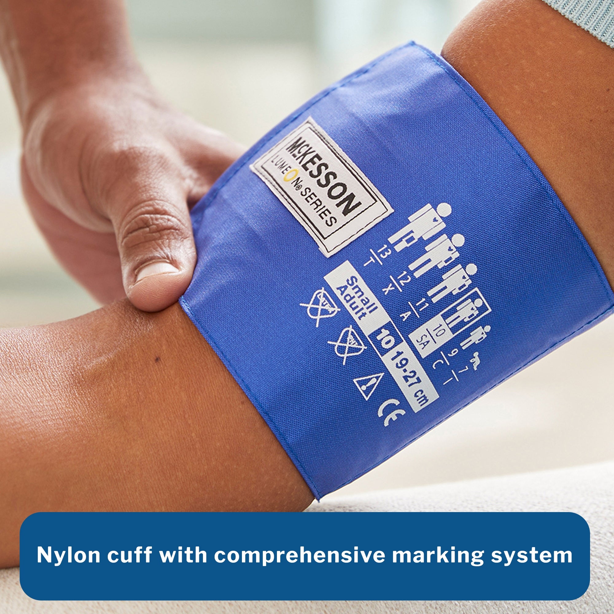 Aneroid Sphygmomanometer Unit McKesson LUMEON Small Adult Cuff Nylon Cuff 19 - 27 cm Pocket Aneroid, Packaging Type- Case