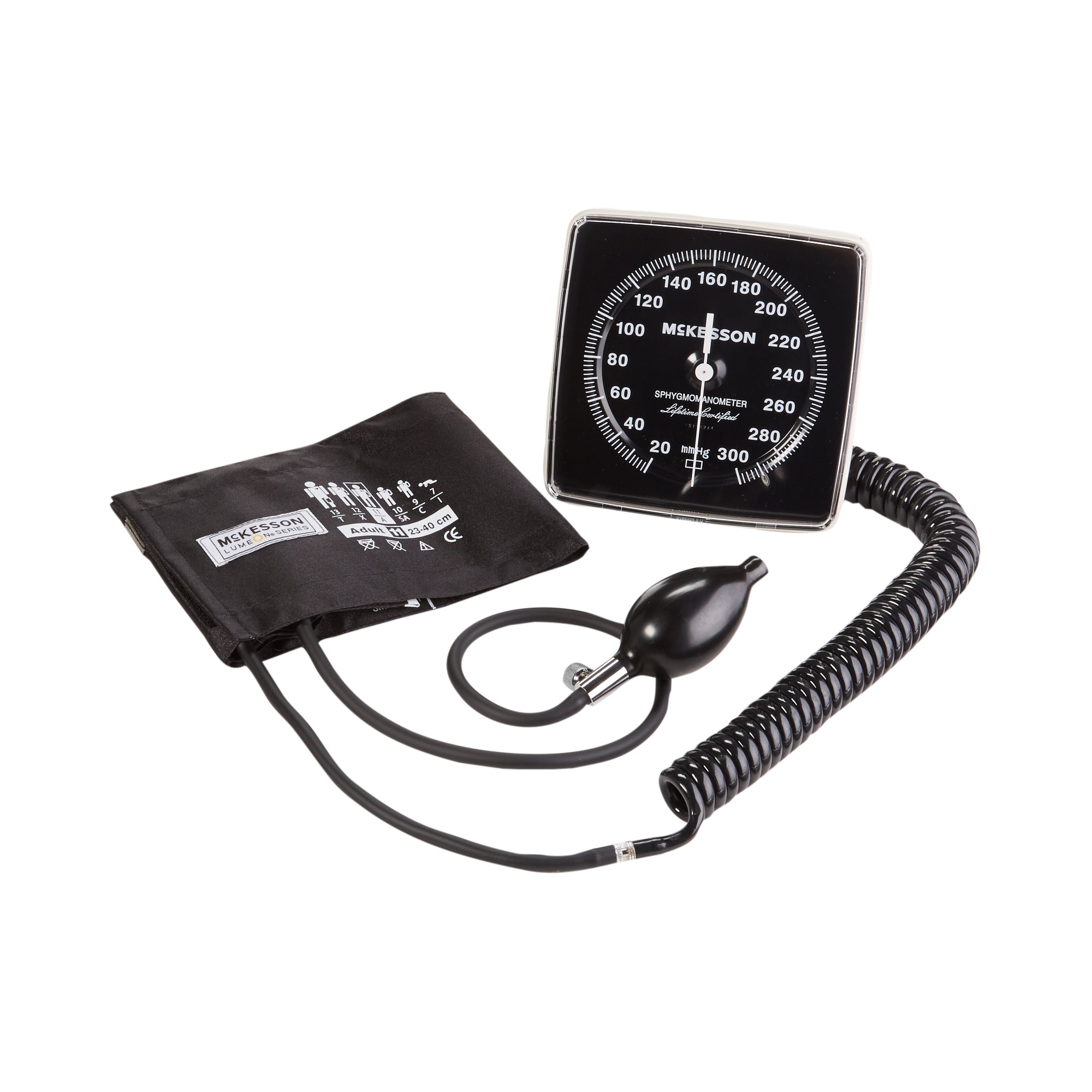 Aneroid Sphygmomanometer Unit McKesson LUMEON Adult Cuff Nylon Cuff 23 - 40 cm Wall Mount, Packaging Type- Case