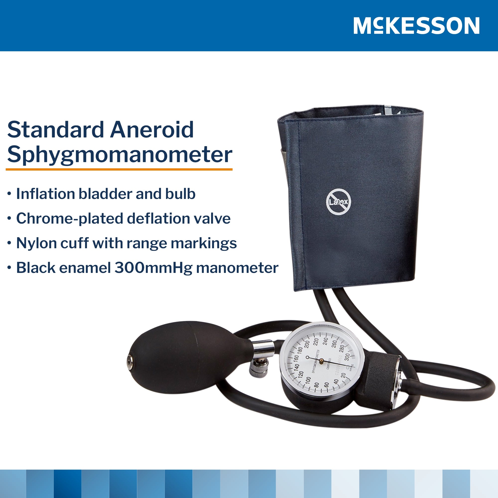Aneroid Sphygmomanometer Unit McKesson Brand Adult Cuff Nylon Cuff 23 - 40 cm Pocket Aneroid, Packaging Type- Case