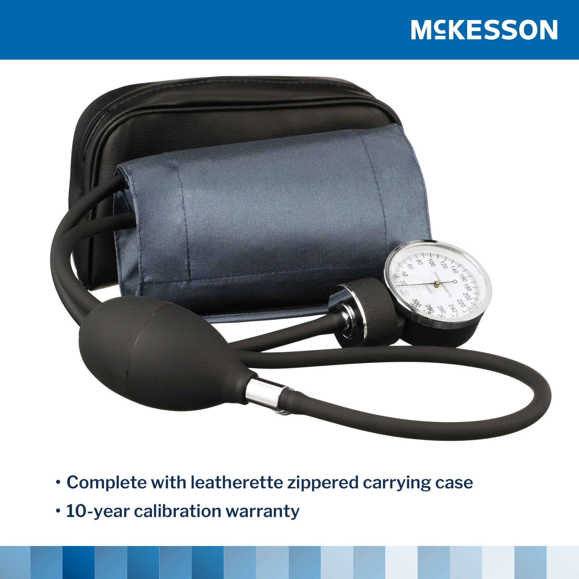 Aneroid Sphygmomanometer Unit McKesson Brand Adult Cuff Nylon Cuff 23 - 40 cm Pocket Aneroid, Packaging Type- Case