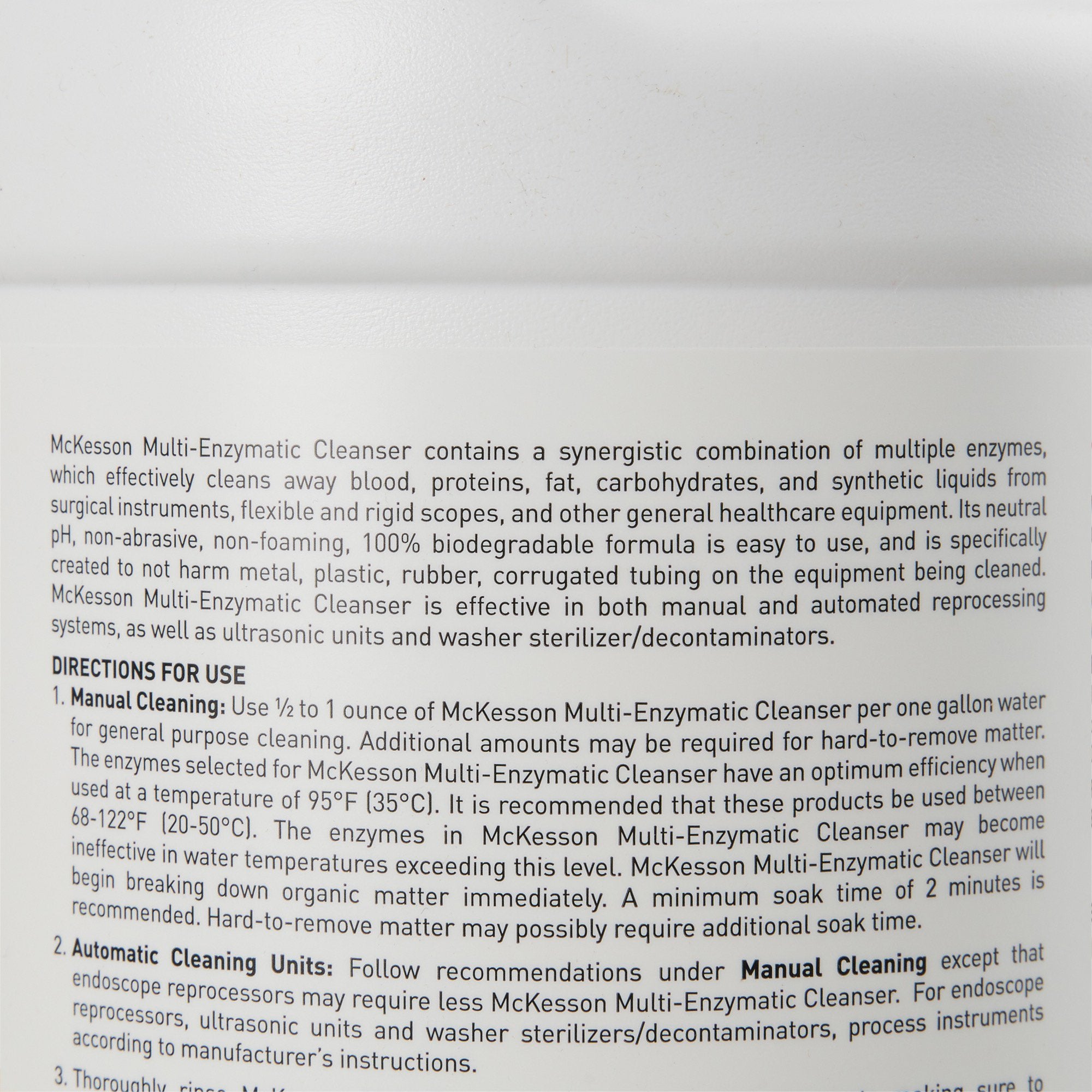 Multi-Enzymatic Instrument Detergent McKesson Liquid 1 gal. Jug Spring Fresh Scent