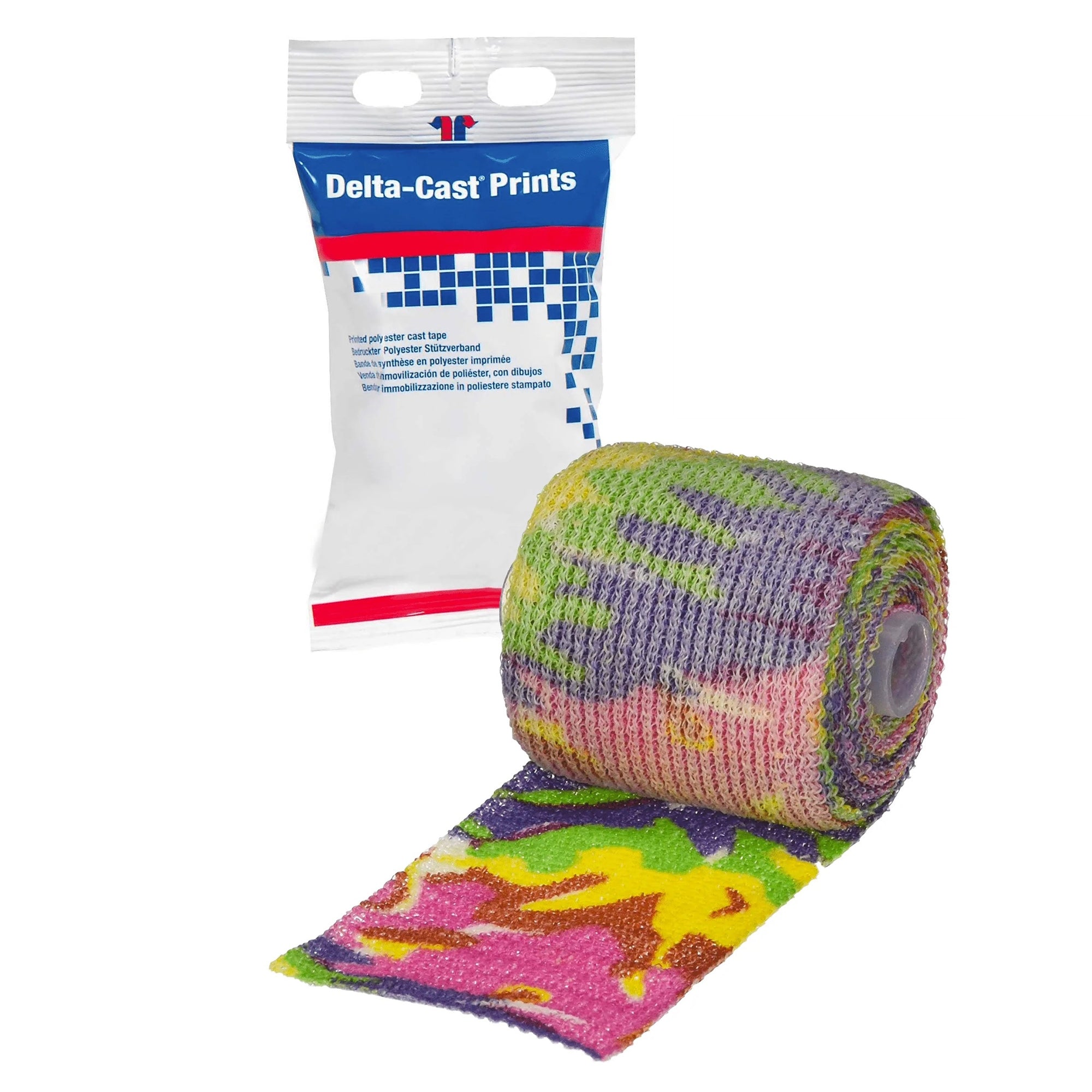Cast Tape Delta-Cast Prints 2 Inch X 12 Foot Polyester Pastel Print, Packaging Type- Box