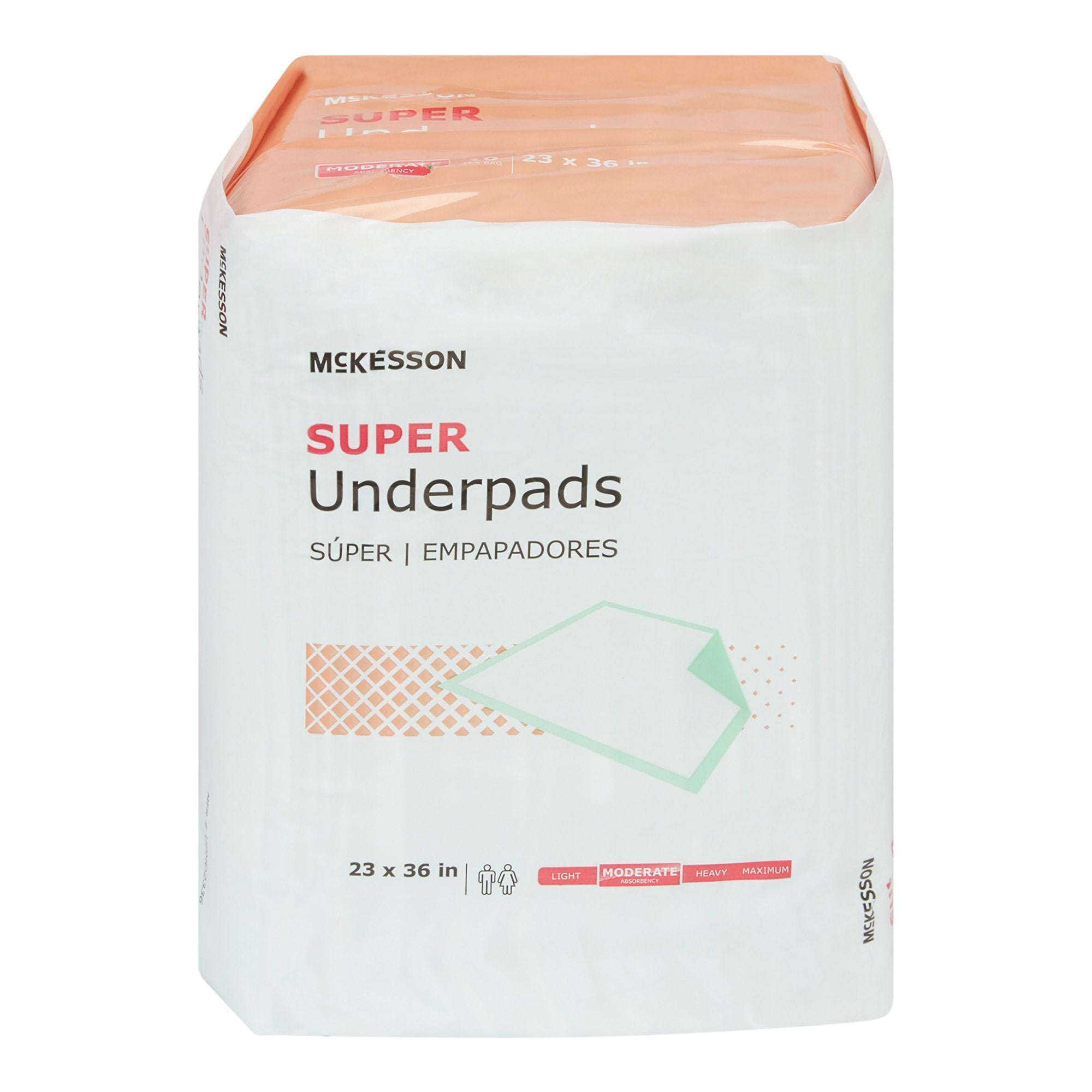 Disposable Underpad McKesson 23 X 36 Inch Fluff / Polymer Moderate Absorbency, Packaging Type- Case