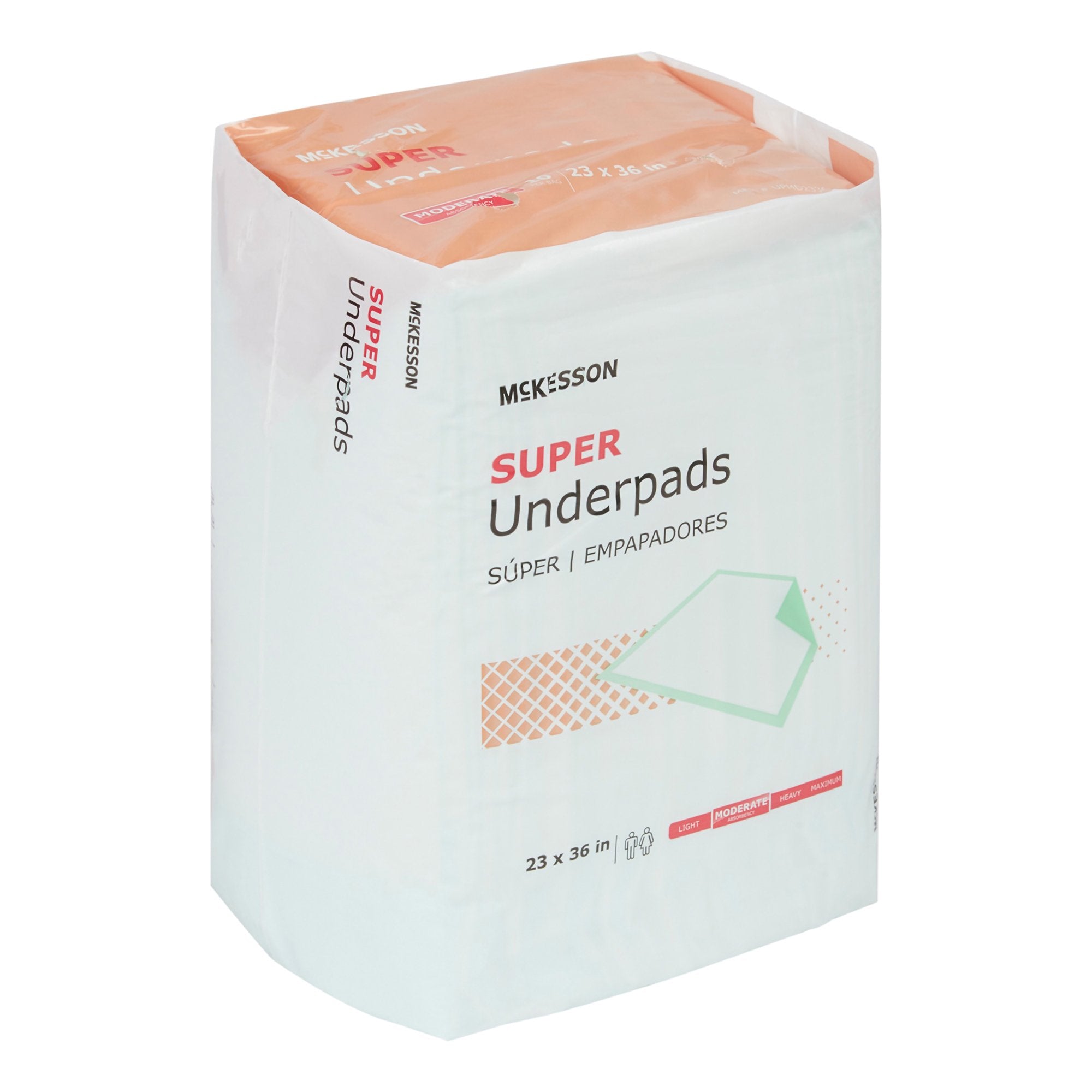Disposable Underpad McKesson 23 X 36 Inch Fluff / Polymer Moderate Absorbency, Packaging Type- Case