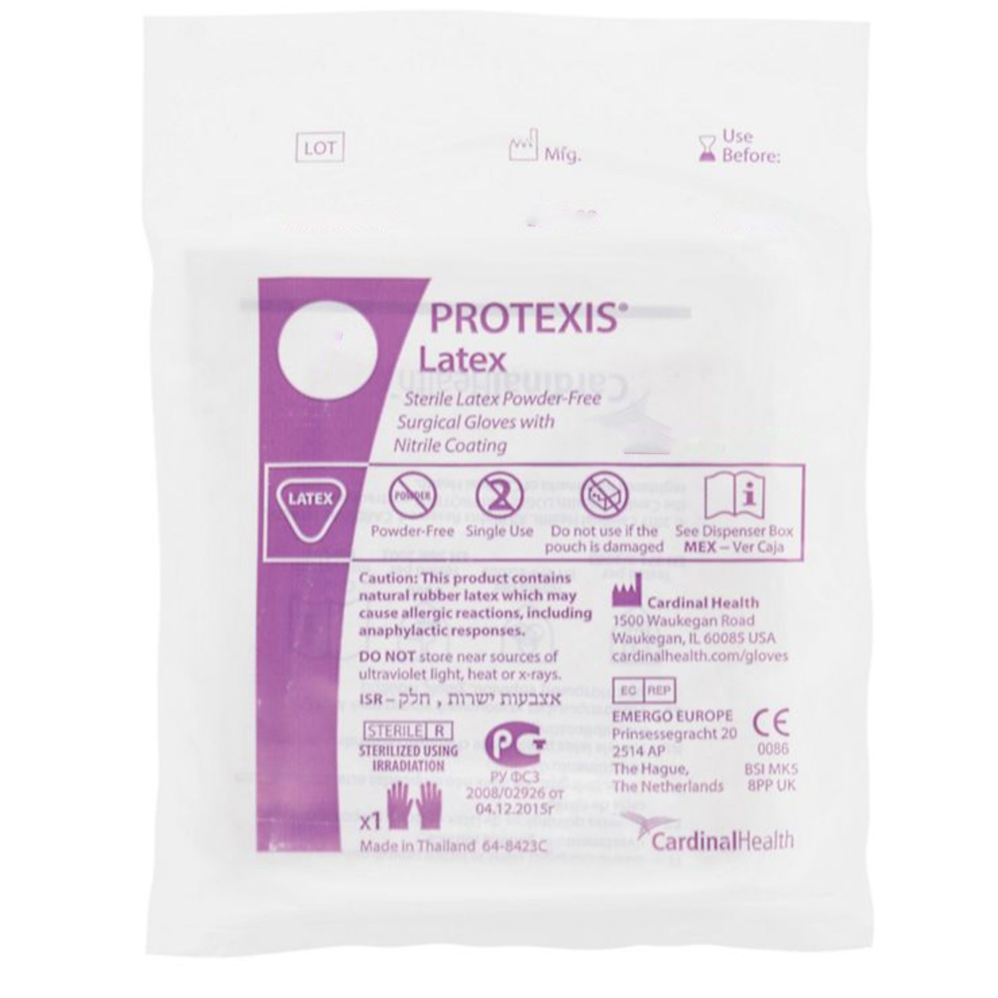 Surgical Glove Protexis Latex Size 7.5 Sterile Latex Standard Cuff Length Smooth Light Brown Not Chemo Approved