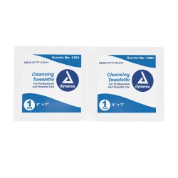 Antiseptic Skin Towelette Dynarex Individual Packet Scented 100 Count