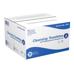 Dynarex Antiseptic Skin Towelettes – 5% Alcohol / 0.13% Benzalkonium Chloride, 5 x 7 in Individual Packets, Box of 100, Latex-Free