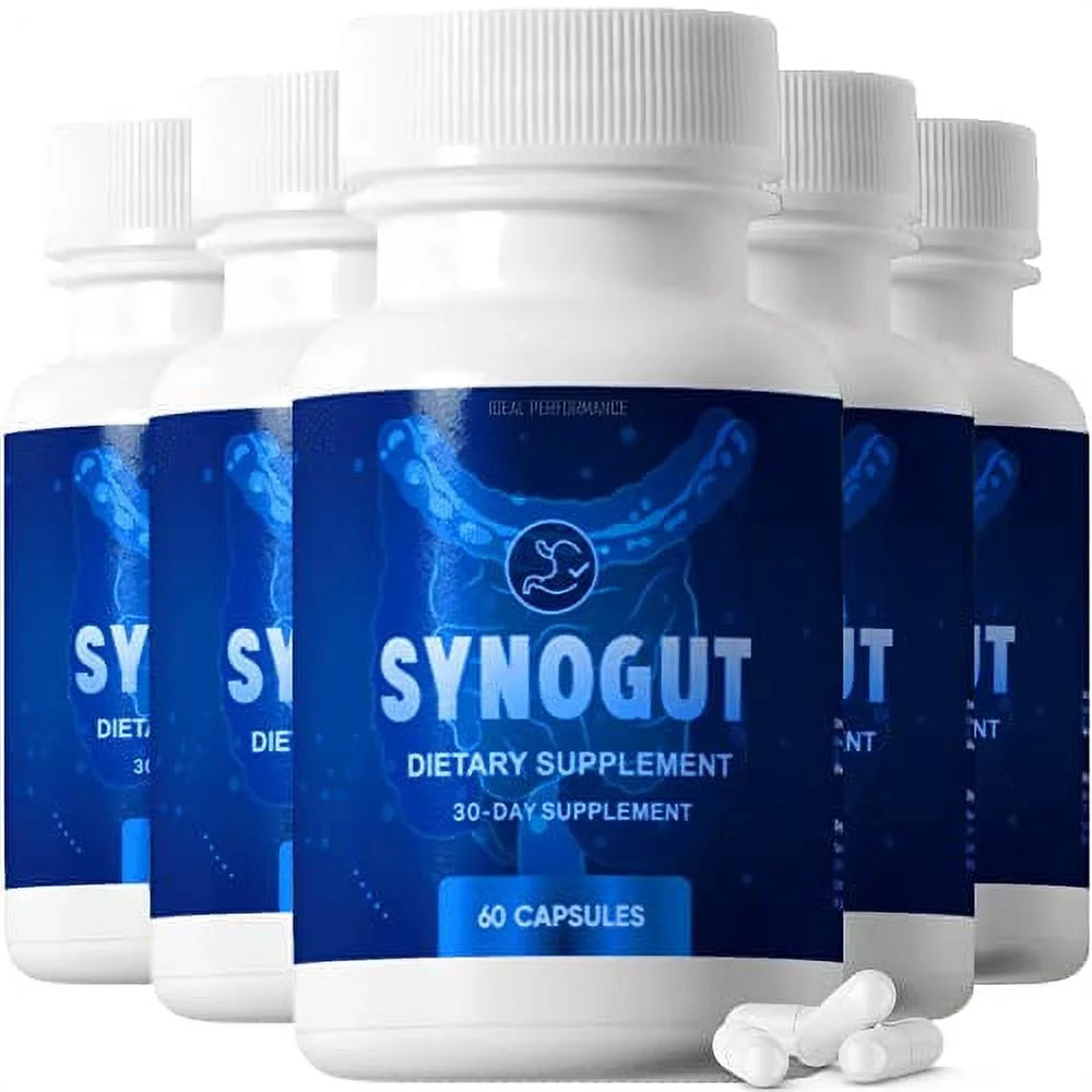 Synogut Pills Dietary Supplement for Gut Health (5 Pack - 300 Capsules)