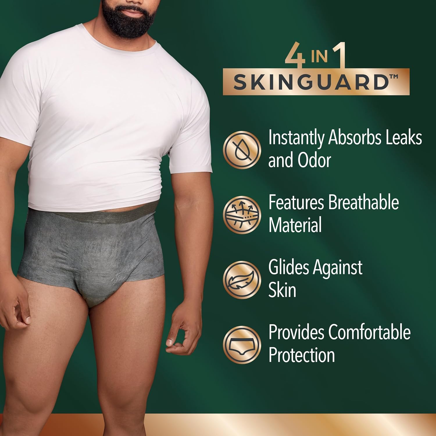 Male Adult Absorbent Underwear Depend Real Fit Waistband Style Small / Medium Disposable Heavy Absorbency, Packaging Type- Case