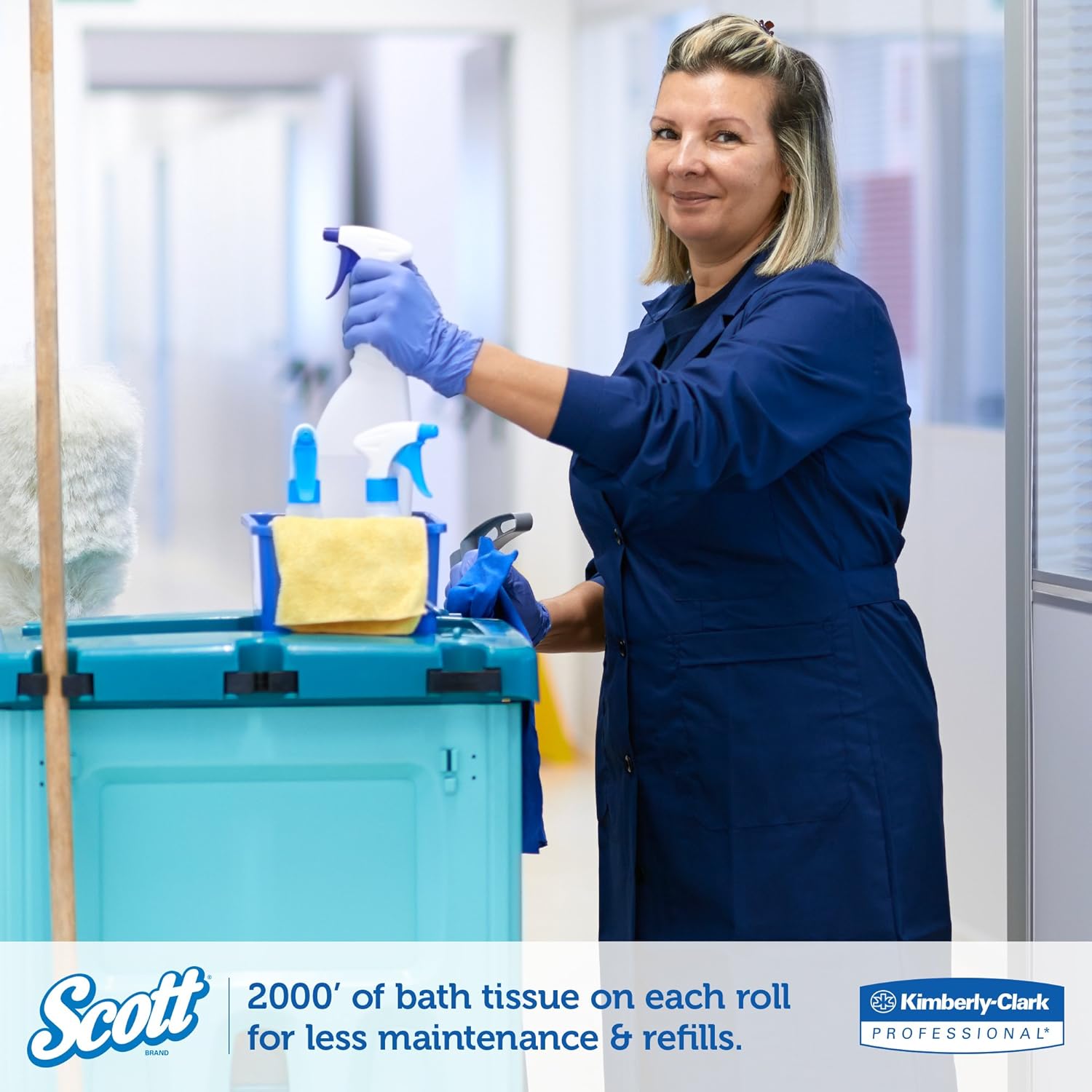 Toilet Tissue Scott Essential JRT White 1-Ply Jumbo Size Cored Roll Continuous Sheet 3-11/20 Inch X 2000 Foot, Packaging Type- Case