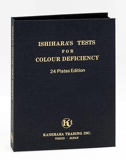 Libro de gráficos de 38 láminas de Ishihara para daltonismo 