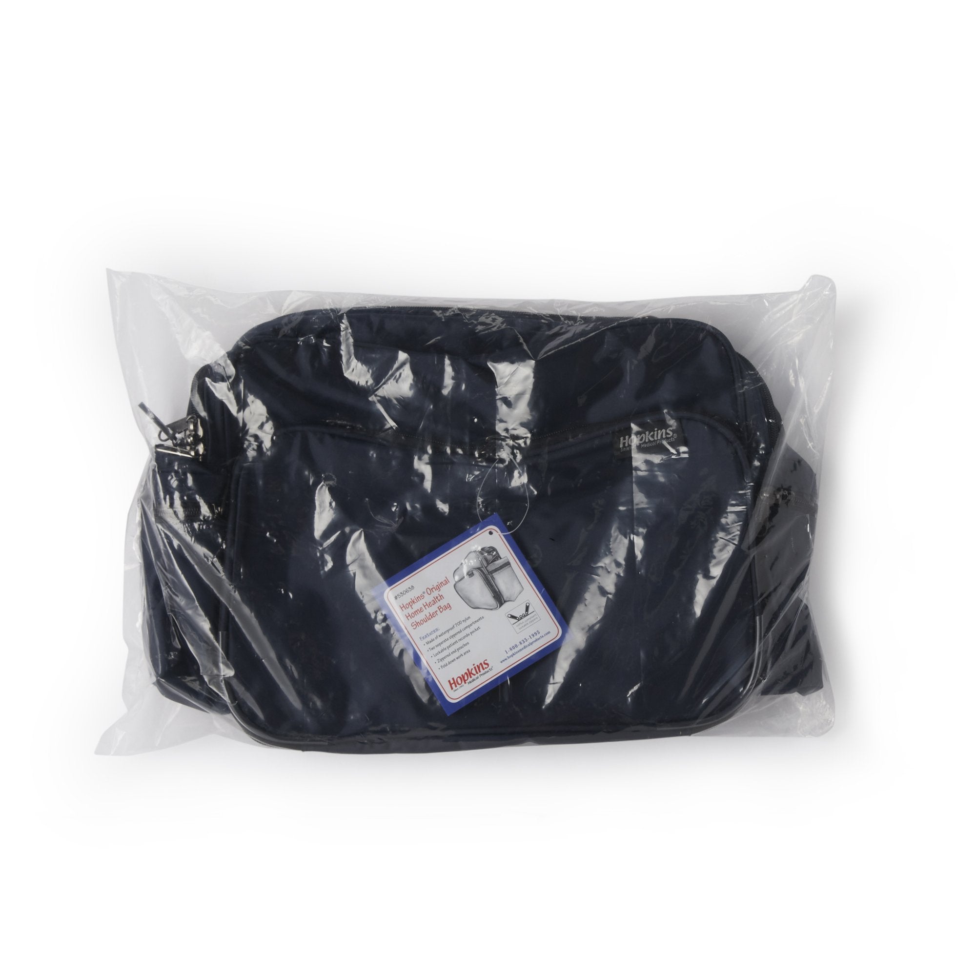 Medical Tote Original Home Health Shoulder Bag Navy Blue Nylon 7 X 11 X 14 Inch