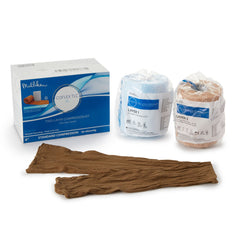 2 Layer Compression Bandage System CoFlex TLC XL with Indicators 4 Inch X 5-2/5 Yard / 4 Inch X 7 Yard Self-Adherent / Pull On Closure Tan NonSterile 35 to 40 mmHg - XL | 5-2/5 Yard | 7 Yard · Box of 2