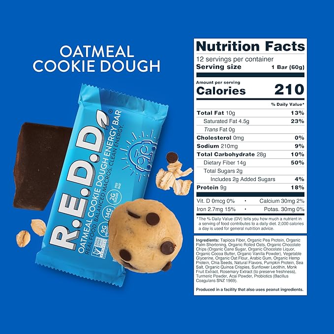 Redd Oatmeal Energy Bars  - 1 Each - 12 Ct