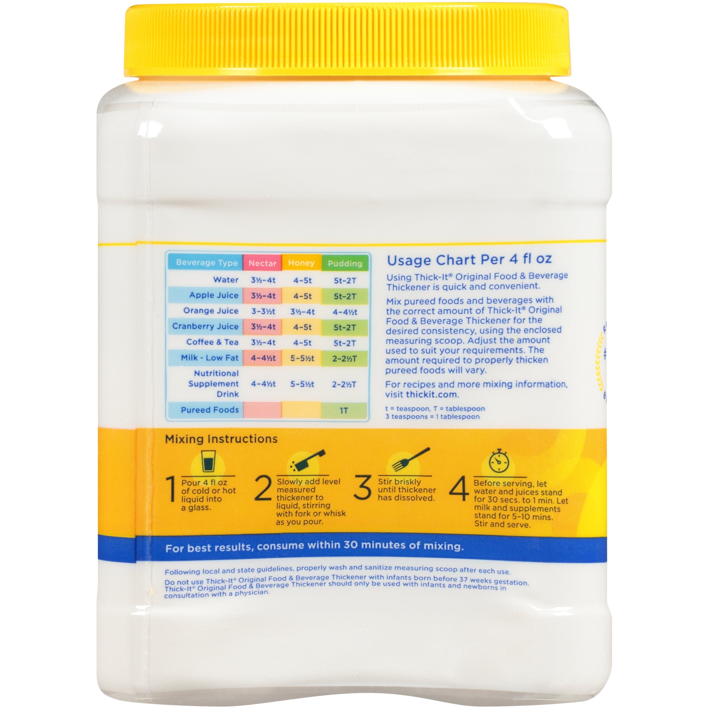 Food and Beverage Thickener Thick-It Original 10 oz. Canister Unflavored Powder IDDSI Level 0 Thin,Packaging Type- Each