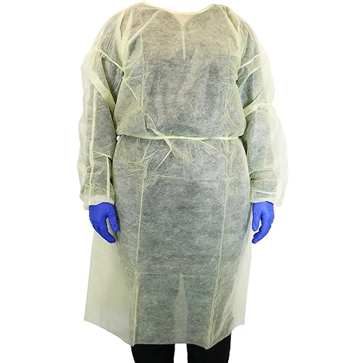 Protective Procedure Gown X-Large Yellow NonSterile Not Rated Disposable, Packaging Type- Case