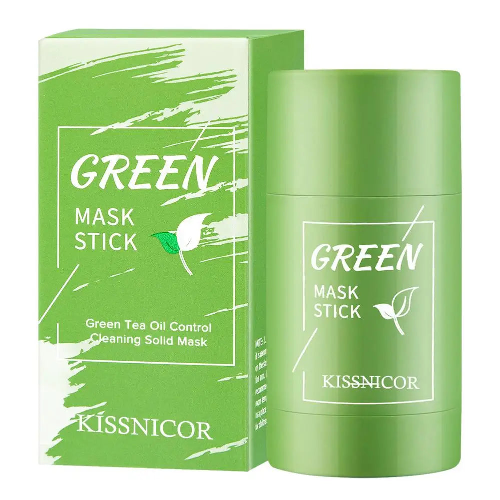 Face Clean Mask Green Tea Cleansing Stick Mask Smear Acne Shrink Blackhead Moisturizing Deep Cleansing Mask Film 40G Pores