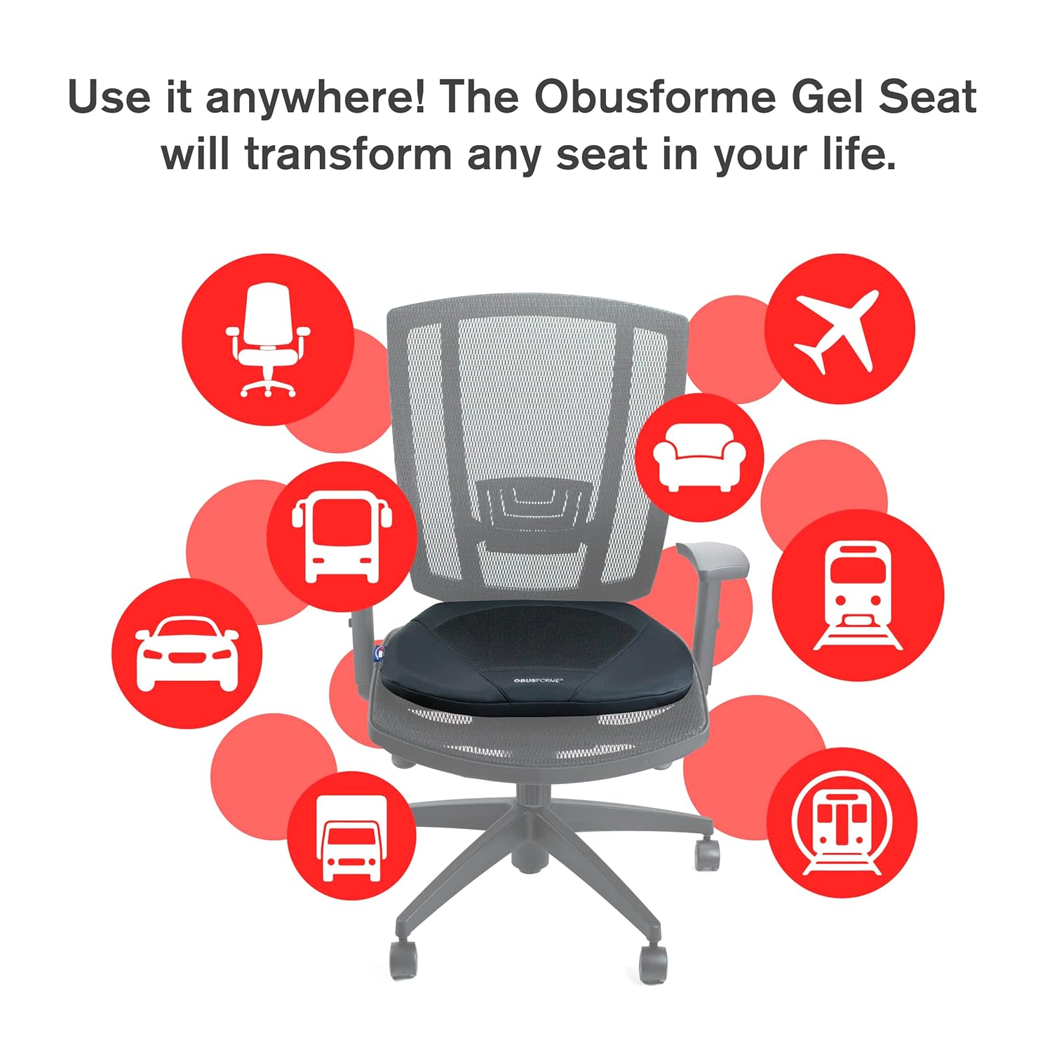 The Gel Seat By Obusforme Wheelchair / Chair Cushion