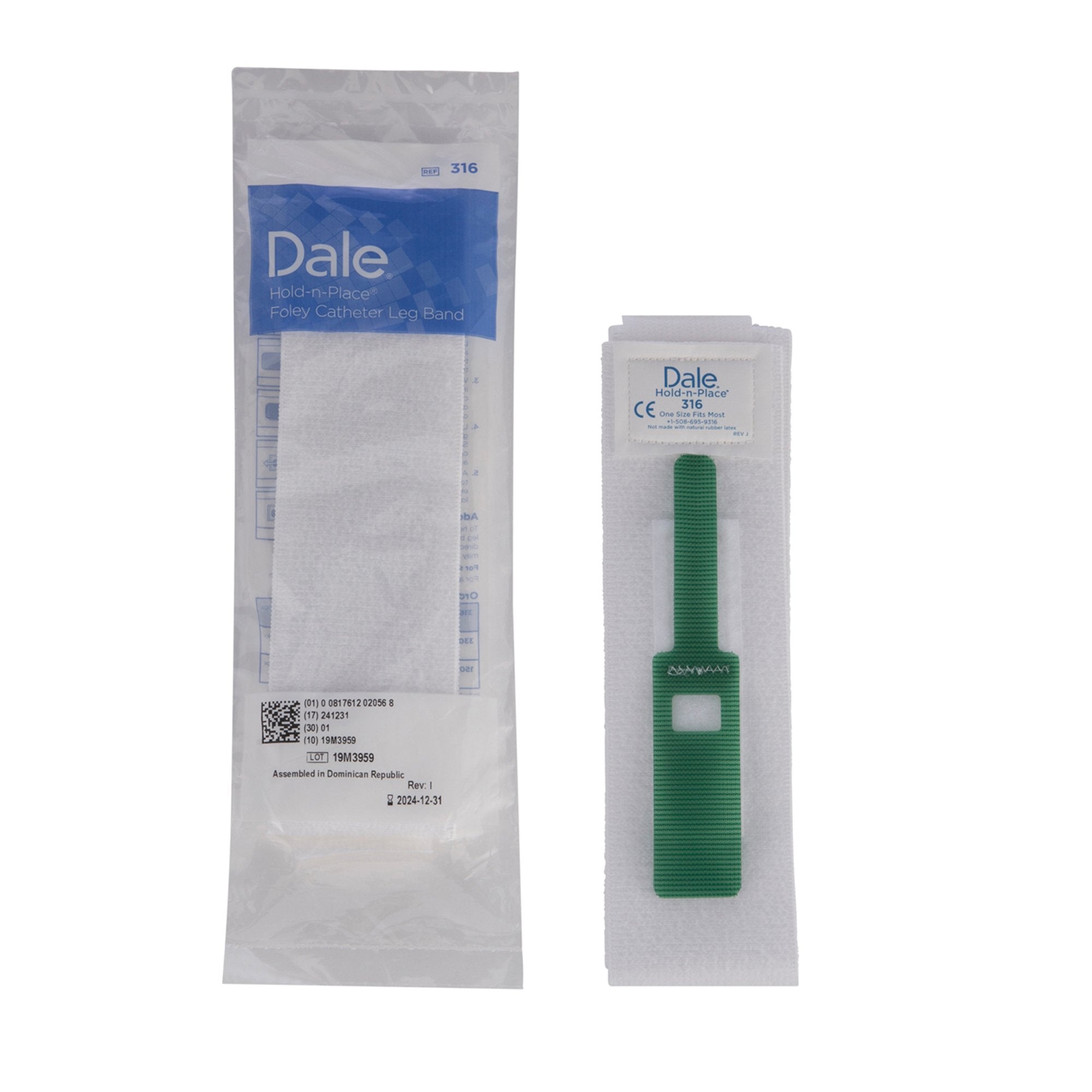 Foley Catheter Holder Hold-N-Place 2 Inch Wide, Exclusive Stretch Material, Velcro Fastener