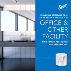 Toilet Tissue Scott Essential White 2-Ply Standard Size Cored Roll 550 Sheets 4 X 4-1/10 Inch, Packaging Type- Case