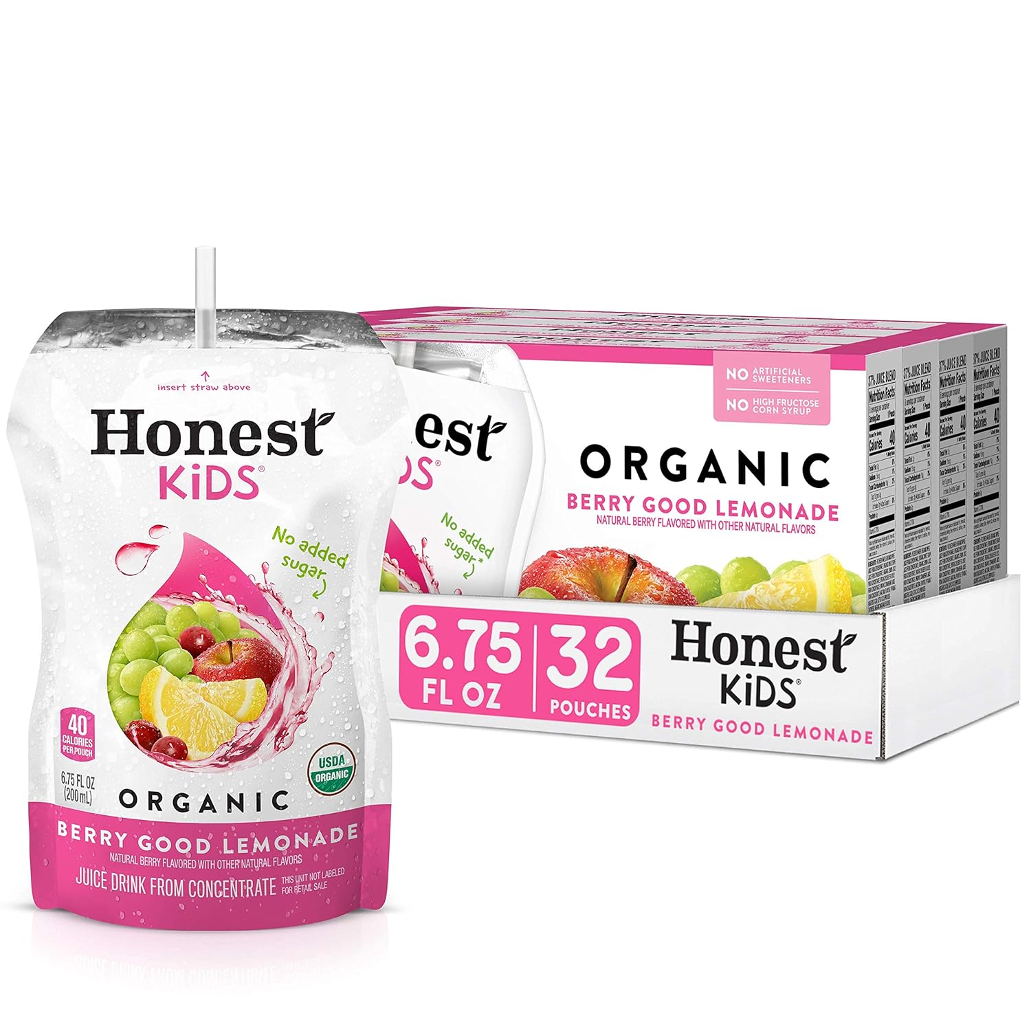 Honest Kids Honest Kids Berry Good Lemon - Berry Good Lemon - Case Of 4 - 6.75 Fl Oz.