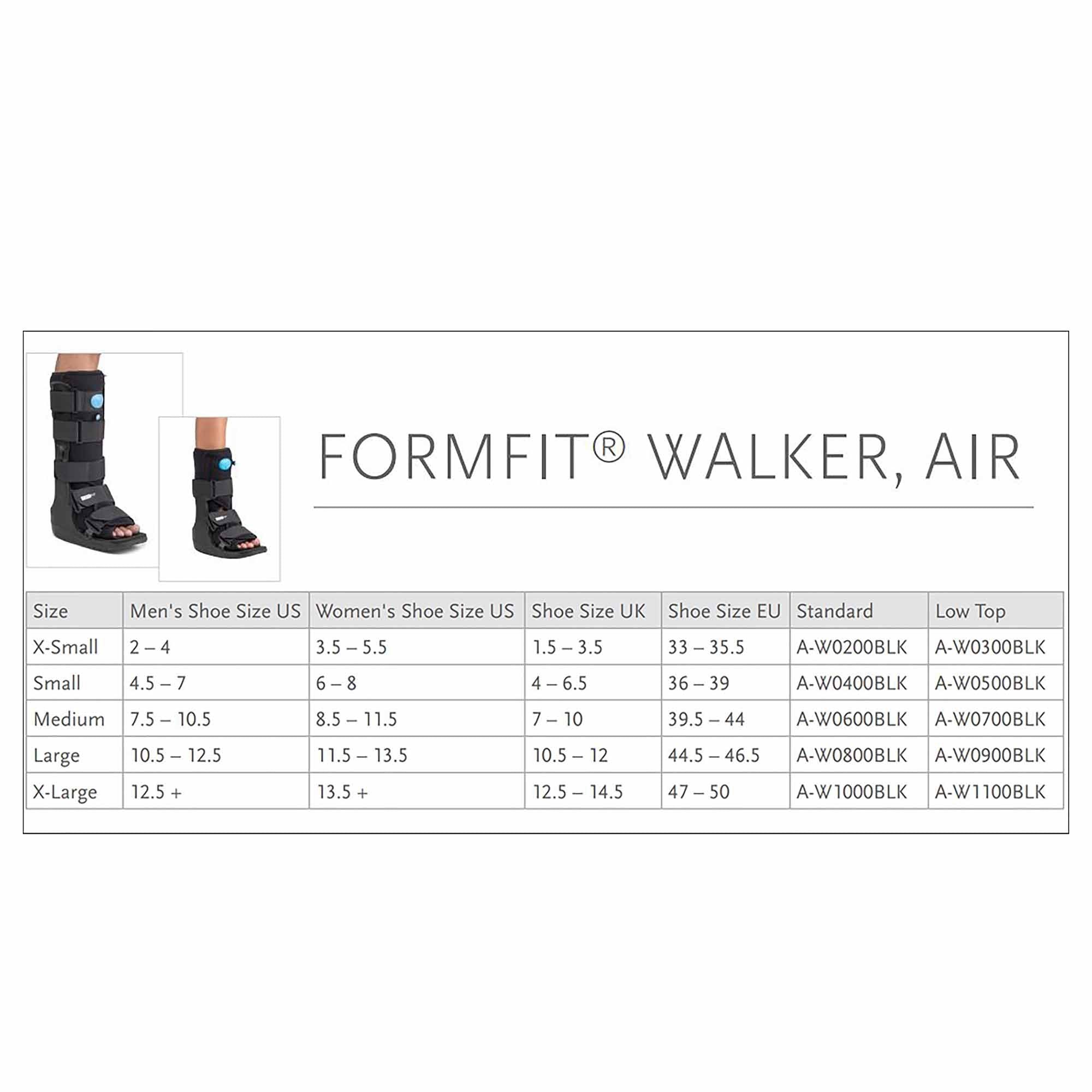 Air Walker Boot Formfit Walker Air Pneumatic Adult Medium Short,Packaging Type- Each