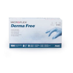 Exam Glove Derma Free Large NonSterile Vinyl Standard Cuff Length Smooth Clear Not Rated