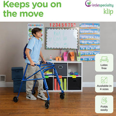 klip walker w seat medium blue 4 wheeled each