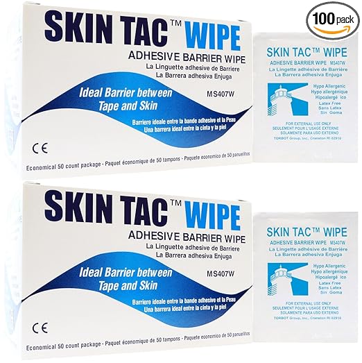 Skin Barrier Wipe Skin Tac 78 to 82% Strength Isopropyl Alcohol Individual Packet NonSterile